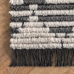 NuLOOM New Arrivals Rubena Soft Shag Diamond Trellis Fringe Area Rug
