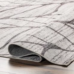 NuLOOM Lanette Abstract Leaves Machine Washable Area Rug