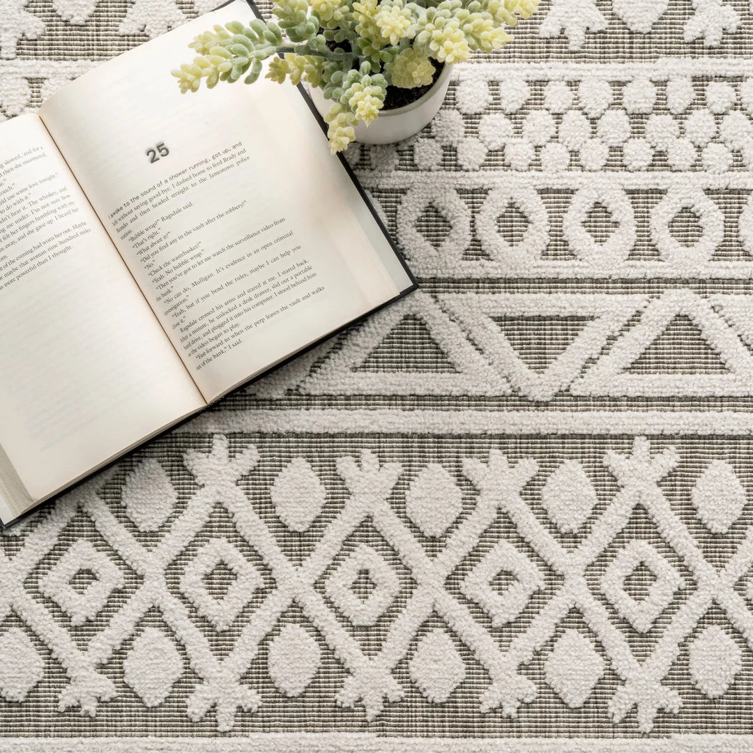 NuLOOM New Arrivals Tina Textured Geometric Banded Area Rug 6 NuLOOM New Arrivals Tina Textured Geometric Banded Area Rug