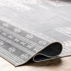 NuLOOM New Arrivals Joelle Machine Washable Tribal Geometirc Border Area Rug