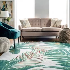 NuLOOM Tropical Leaves Indoor/Outdoor Area Rug New Arrivals