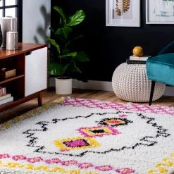 NuLOOM New Arrivals Teegan Cozy Shag Tribal Tassel Area Rug