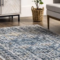 NuLOOM New Arrivals Sidney Machine Washable Vintage Diamond Area Rug