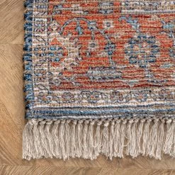 NuLOOM New Arrivals Mina Traditional Medallion Tassel Flatweave Area Rug