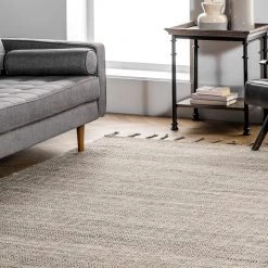 NuLOOM New Arrivals Diem Geometric Cotton Tassel Area Rug