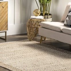 NuLOOM Ella Jute And Cotton Striped Border Area Rug New Arrivals 17 NuLOOM Ella Jute And Cotton Striped Border Area Rug New Arrivals