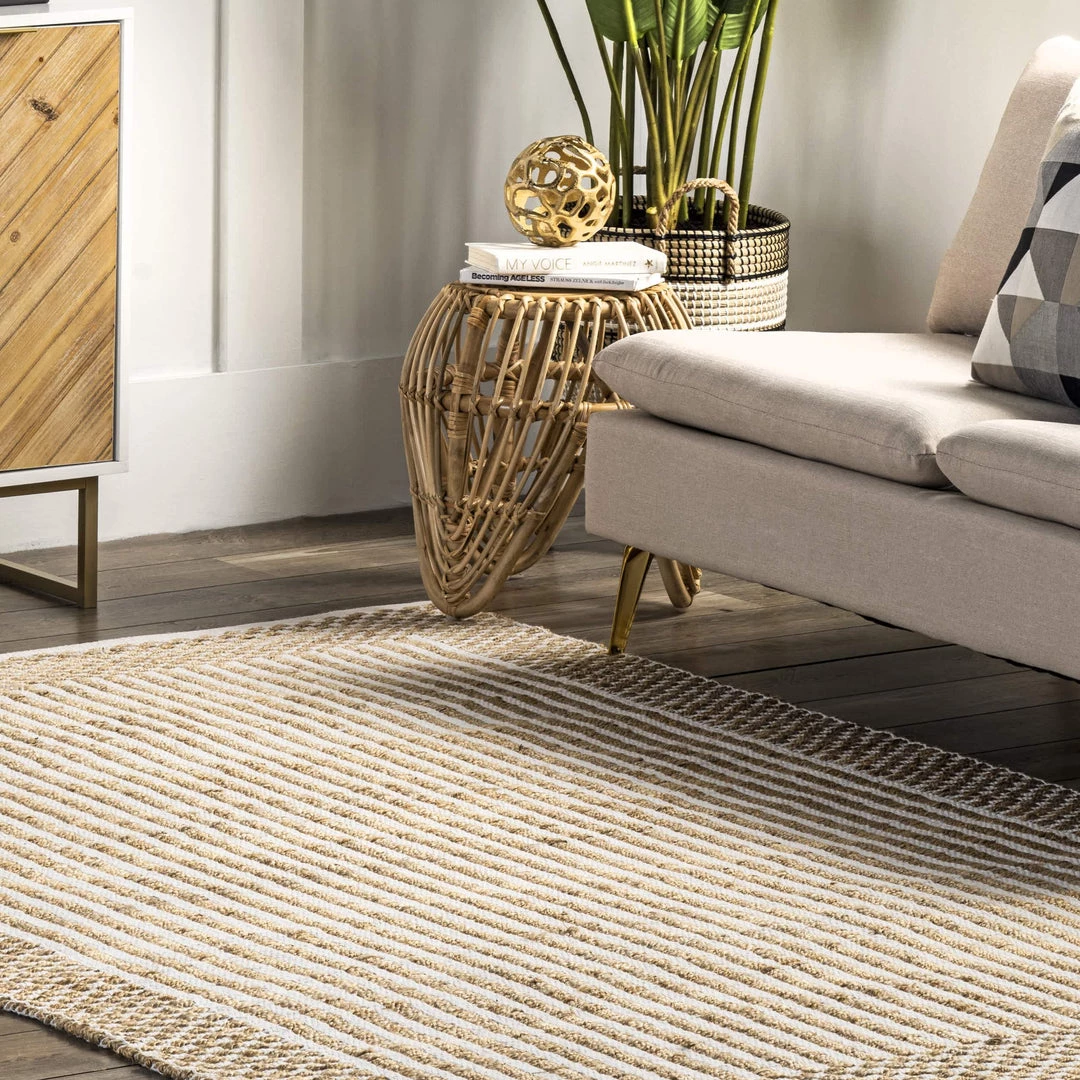 NuLOOM Ella Jute And Cotton Striped Border Area Rug New Arrivals 9 NuLOOM Ella Jute And Cotton Striped Border Area Rug New Arrivals