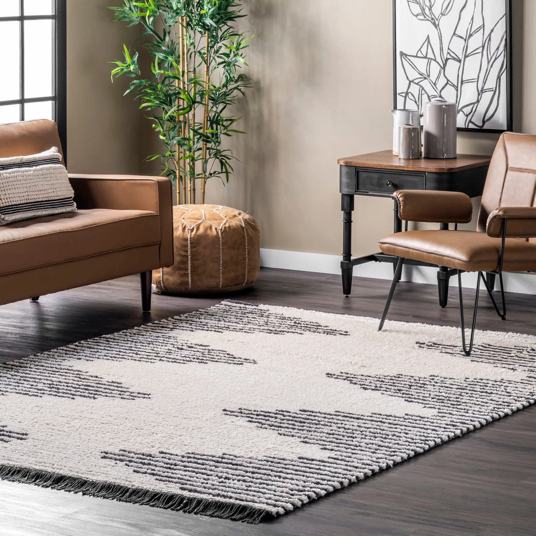 NuLOOM Morgan Contemporary Diamond Soft Shag Fringe Area Rug New Arrivals 2 NuLOOM Morgan Contemporary Diamond Soft Shag Fringe Area Rug New Arrivals