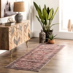 NuLOOM New Arrivals Marci Machine Washable Vintage Medallion Area Rug