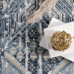 NuLOOM New Arrivals Sidney Machine Washable Vintage Diamond Area Rug