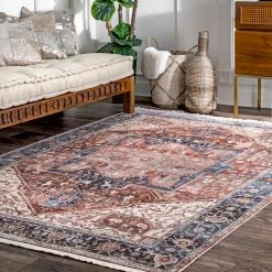 NuLOOM Best Sellers Vintage Harriet Medallion Fringe Area Rug