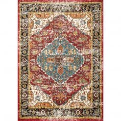 NuLOOM Indoor/Outdoor Transitional Medallion Muriel Area Rug