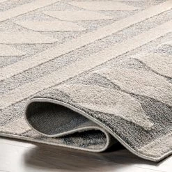NuLOOM Senna High Low Textured Diamond Banded Area Rug New Arrivals