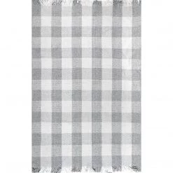 NuLOOM Ellis Hand Woven Farmhouse Plaid Fringe Area Rug New Arrivals