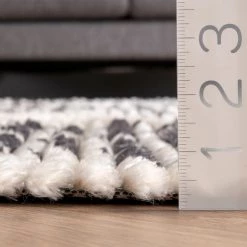 NuLOOM New Arrivals Celia Soft Shag Abstract Aztec Fringe Area Rug