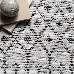 NuLOOM New Arrivals Hartford Leather Moroccan Flatweave