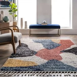 NuLOOM New Arrivals Emilia Contemporary Abstract Shaggy Tassel Area Rug 16 NuLOOM New Arrivals Emilia Contemporary Abstract Shaggy Tassel Area Rug