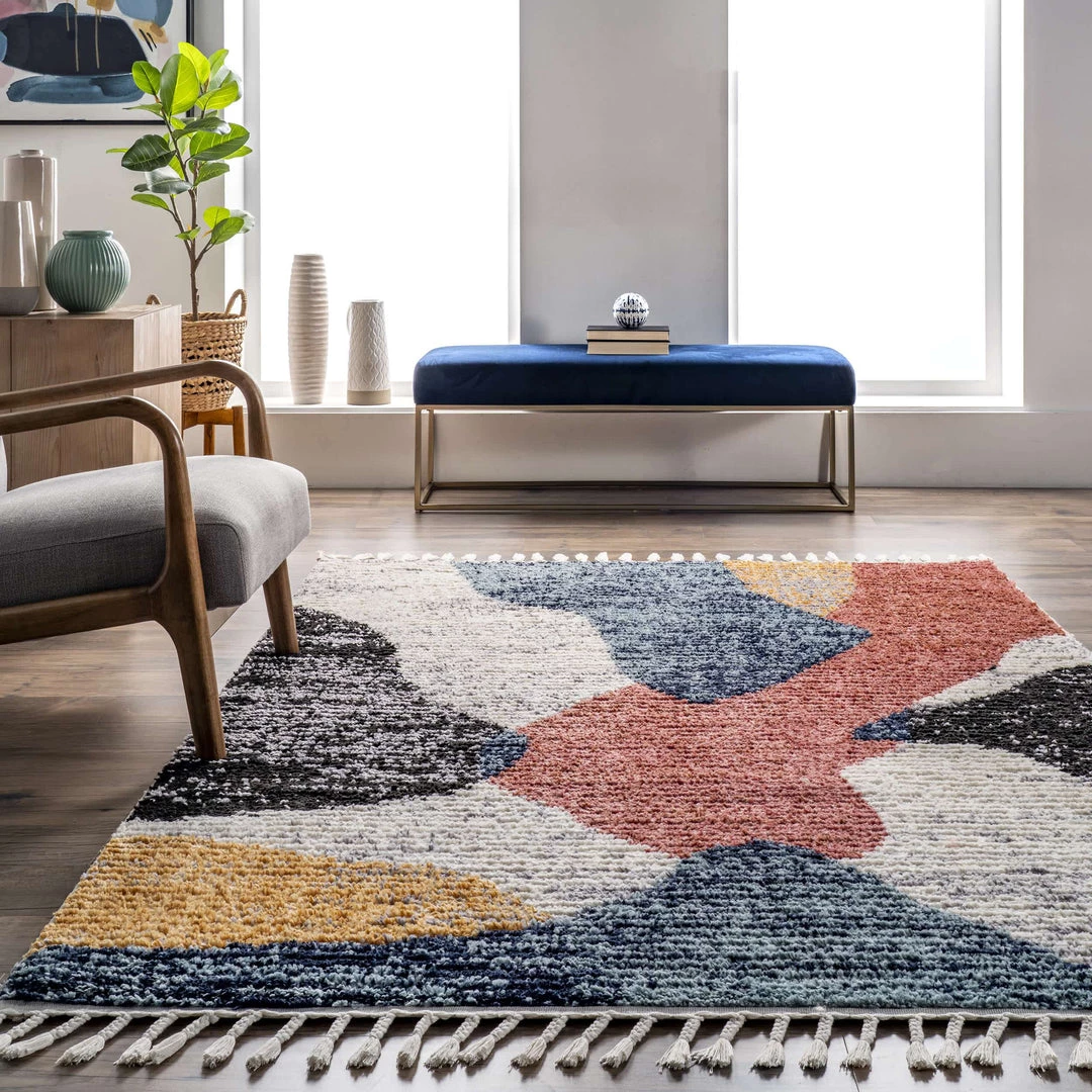 NuLOOM New Arrivals Emilia Contemporary Abstract Shaggy Tassel Area Rug 8 NuLOOM New Arrivals Emilia Contemporary Abstract Shaggy Tassel Area Rug