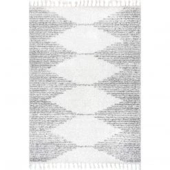 NuLOOM Best Sellers Bria Moroccan Diamond Tassel Area Rug