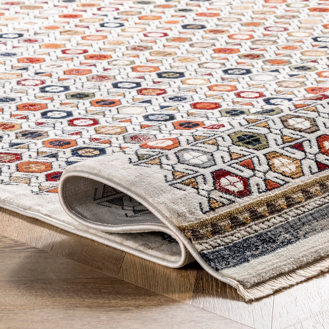 NuLOOM Posie Geometric Stripe Fringe Area Rug 4 NuLOOM Posie Geometric Stripe Fringe Area Rug