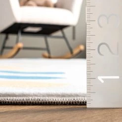 NuLOOM Evelyn Kids Chevron Nursery Or Playroom Area Rug