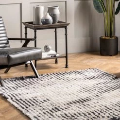 NuLOOM Mandi Soft Shag Abstract Fringe Area Rug New Arrivals
