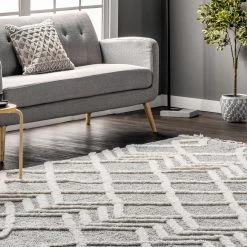 NuLOOM Wylde High Low Soft Shaggy Diamond Moroccan Tassel Area Rug New Arrivals
