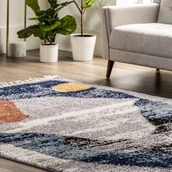 NuLOOM Hilary Shaggy Abstract Tassel Area Rug
