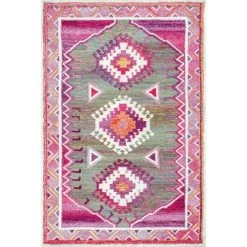 NuLOOM Hand Tufted Tribal Diamond Elza Bohemian