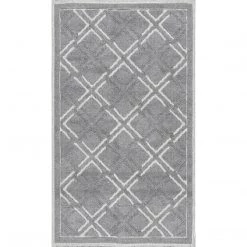 NuLOOM Sheridan Textured Diamond Trellis Bath Mat