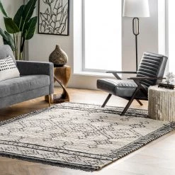 NuLOOM Iliana Soft Shag Geometric Diamond Fringe Area Rug New Arrivals