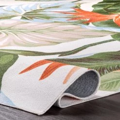 NuLOOM Dining Room Nevaya Machine Washable Floral Leaves Area Rug 13 NuLOOM Dining Room Nevaya Machine Washable Floral Leaves Area Rug