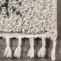 NuLOOM Kayla Moroccan Abstract Tassel Rug
