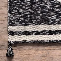 NuLOOM New Arrivals Chasen Cotton And Wool Flatweave Diamond Tassel Area Rug