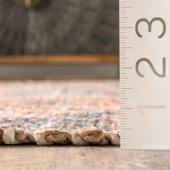 NuLOOM New Arrivals Luna Floral Trellis Tassel Flatweave Area Rug