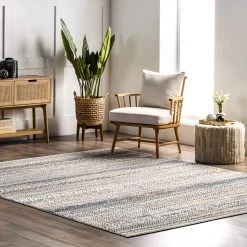 NuLOOM Lily Transitional Stripes Tribal Area Rug New Arrivals