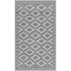 NuLOOM Small Colton Textured Geometric Trellis Bath Mat