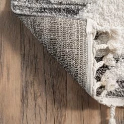 NuLOOM New Arrivals Mikayla High Low Soft Shaggy Tribal Tassel Area Rug