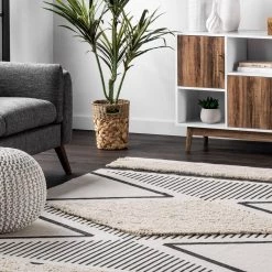 NuLOOM Atlee Hand Woven Textured Shaggy Cotton Area Rug