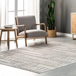 NuLOOM Violet Modern Abstract Linework Area Rug