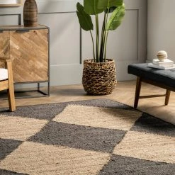 NuLOOM Pandora Diamond Jute Area Rug