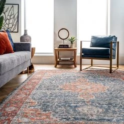 NuLOOM New Arrivals Mina Traditional Medallion Tassel Flatweave Area Rug