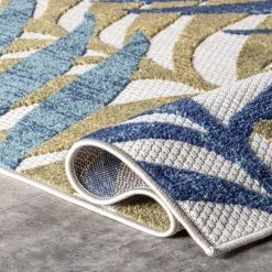 NuLOOM Molly Textured Tropical Leaves Indoor/Outdoor Area Rug New Arrivals 13 NuLOOM Molly Textured Tropical Leaves Indoor/Outdoor Area Rug New Arrivals