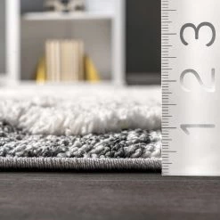 NuLOOM Dani High Low Soft Shaggy Abstract Diamond Tassel Area Rug