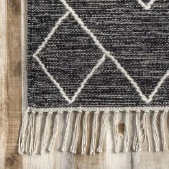 NuLOOM Cheryl Cotton Flatweave Diamond Trellis Tassel Area Rug