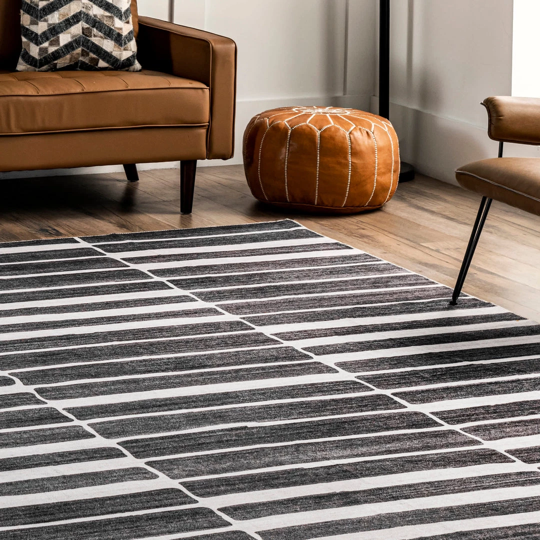 NuLOOM Henry Contemporary Striped Machine Washable Area Rug 9 NuLOOM Henry Contemporary Striped Machine Washable Area Rug