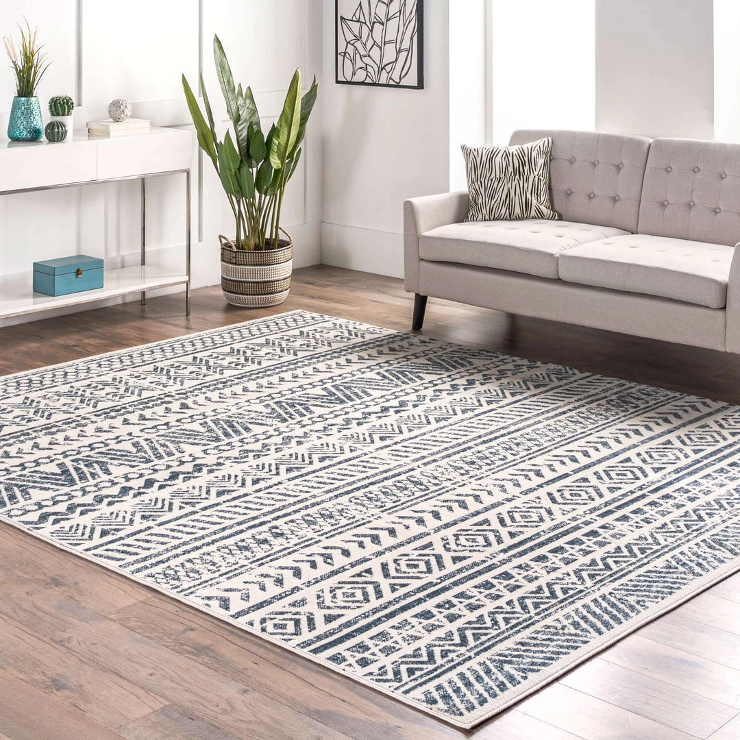 NuLOOM New Arrivals Chloe Tribal Motif Banded Area Rug 2 NuLOOM New Arrivals Chloe Tribal Motif Banded Area Rug
