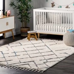 NuLOOM New Arrivals Kirra High-Low Abstract Tassel Area Rug