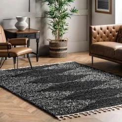 NuLOOM Best Sellers Bria Moroccan Diamond Tassel Area Rug