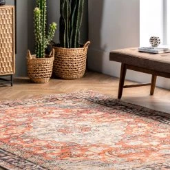 NuLOOM Esmeralda Printed Floral Medallion Flatweave Area Rug 17 NuLOOM Esmeralda Printed Floral Medallion Flatweave Area Rug
